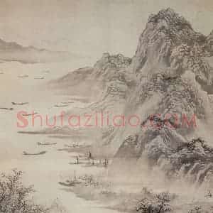 明代 吴伟《渔乐图》国画山水作品图片赏析