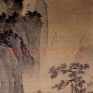 明代 吴伟《灞桥风雪图》国画山水作品图片赏析