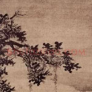明代 吴伟《高士图》国画人物作品图片赏析