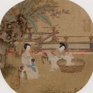 仇英《摹天籁阁宋人画册》国画综合作品图片赏析