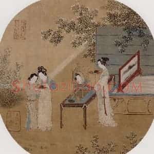 仇英《摹天籁阁宋人画册》国画综合作品图片赏析