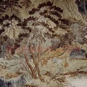 仇英《桃源图》国画综合作品图片赏析