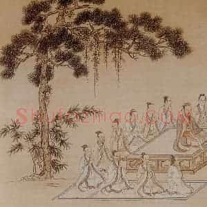 仇英《孝经图》国画综合作品图片赏析