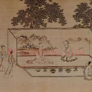 仇英《孝经图》国画综合作品图片赏析