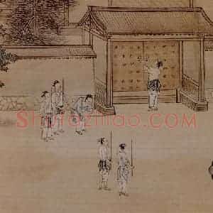 仇英《孝经图》国画综合作品图片赏析