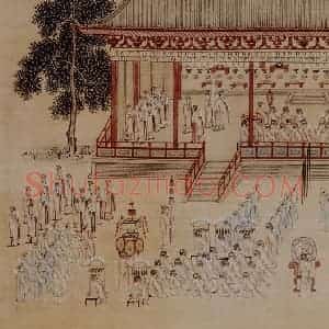 仇英《孝经图》国画综合作品图片赏析