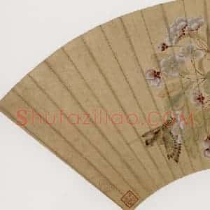 仇英《海棠山鸟图》国画综合作品图片赏析