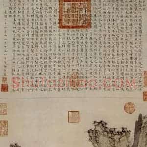 仇英《云溪仙馆图》国画综合作品图片赏析