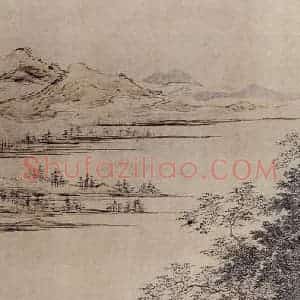 仇英《远眺图》国画综合作品图片赏析