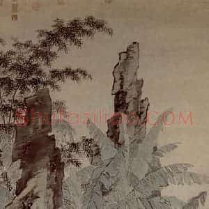 仇英《蕉阴结夏图》国画综合作品图片赏析