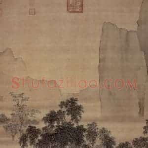 仇英《春游晚归图》国画综合作品图片赏析