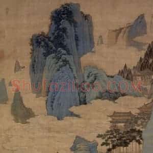 仇英《桃源仙境图》国画综合作品图片赏析