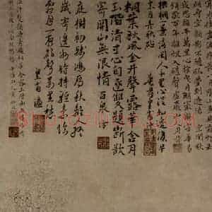 仇英《捣衣图》国画综合作品图片赏析
