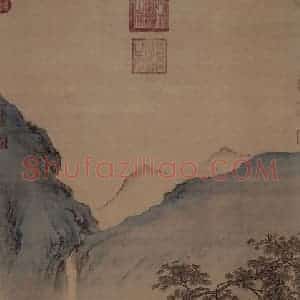 仇英《桐阴书静图》国画综合作品图片赏析