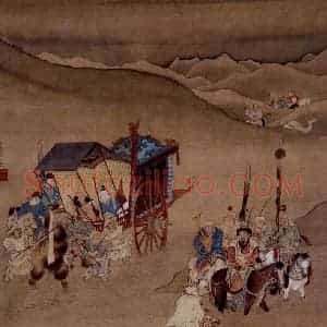 仇英《明妃出塞图》国画综合作品图片赏析