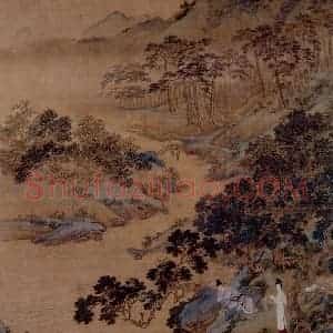 仇英《南华秋水图》国画综合作品图片赏析