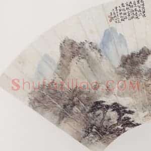 1925年 胡佩衡《白云深处径犹深》国画山水写意作品图片赏析