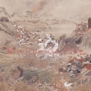 1959年 刘凌沧《赤眉军无盐大捷》国画人物工笔作品图片赏析