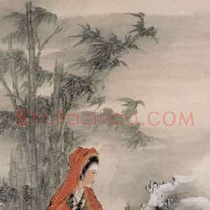 吴光宇《立雪》国画人物工笔作品图片赏析