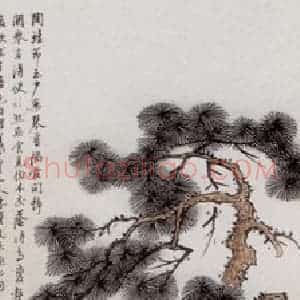 陈少梅《人物条屏》国画人物工笔作品图片赏析