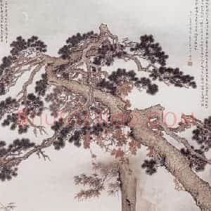 1978年 黄均《文姬辨琴图》国画人物工笔作品图片赏析