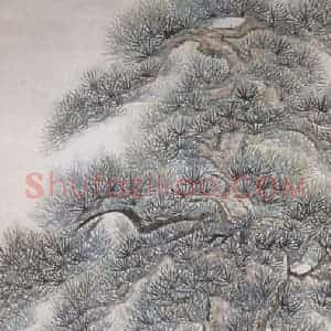 徐世昌《松风漫漫石气浓》国画花鸟写意作品图片赏析