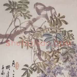 陈半丁《花卉条屏》国画花鸟写意作品图片赏析