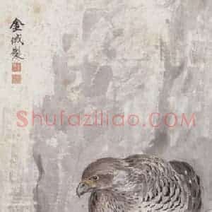 金城《鹰》国画花鸟工笔作品图片赏析