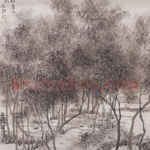 1908年 金城《仿古山水册》国画山水工笔作品图片赏析