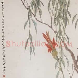1924年 金城《花鸟》国画花鸟工笔作品图片赏析