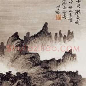 萧谦中《山色空蒙雨亦奇》国画山水工笔作品图片赏析