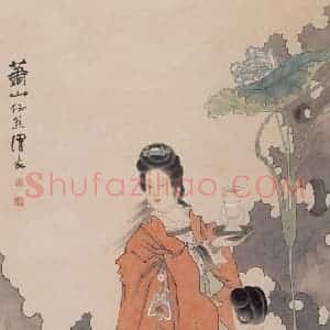 不详 任熊《人物》国画人物画工笔作品图片赏析