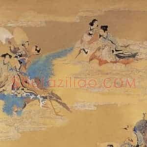 不详 任伯年《群仙祝寿图》国画人物画作品图片赏析