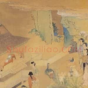 不详 任伯年《群仙祝寿图》国画人物画作品图片赏析