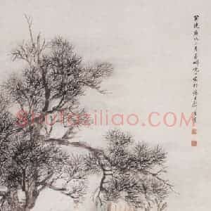 1910年 倪田《闺窗春晓》国画综合作品图片赏析