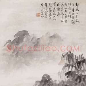 1888年 陆恢《渔夫图》国画山水画作品图片赏析