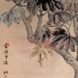 1909年 陆恢《花卉屏》国画花鸟作品图片赏析