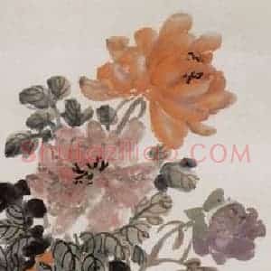1918年 陈师曾《花卉屏》国画花鸟作品图片赏析