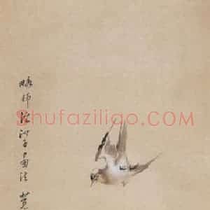 1881年 朱偁《花鸟屏》国画花鸟画作品图片赏析