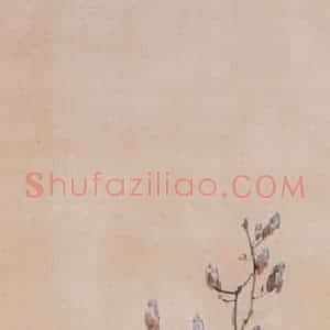 1894年 朱偁《花卉屏》国画花鸟画作品图片赏析
