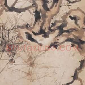 高奇峰《松鹤图》国画花鸟作品图片赏析