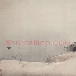 高奇峰《双牛图》国画花鸟作品图片赏析