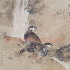 约1906年 高奇峰《鹧鸪》国画花鸟作品图片赏析