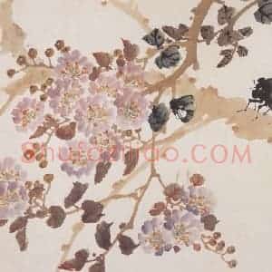 1936年 何漆园《花鸟草丛册页》国画花鸟作品图片赏析