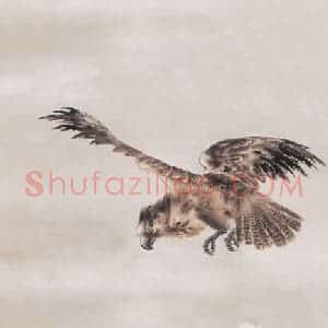 何漆园《海鹰》国画花鸟作品图片赏析