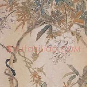 1900年 高剑父《花卉四条》国画花鸟作品图片赏析