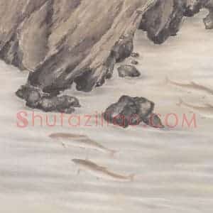 1960年 苏卧农《鱼翔浅底》国画花鸟作品图片赏析
