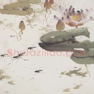 1946年 赵少昂《花卉册》国画花鸟作品图片赏析