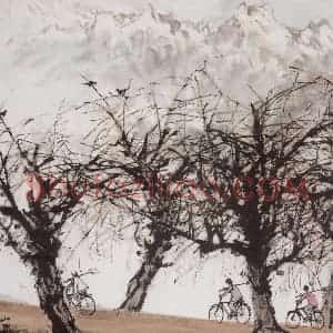 1964年 关山月《春到雁门》国画山水作品图片赏析