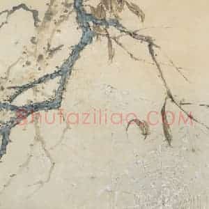 1928年 高剑父《蛛丝网晨露图》国画花鸟作品图片赏析